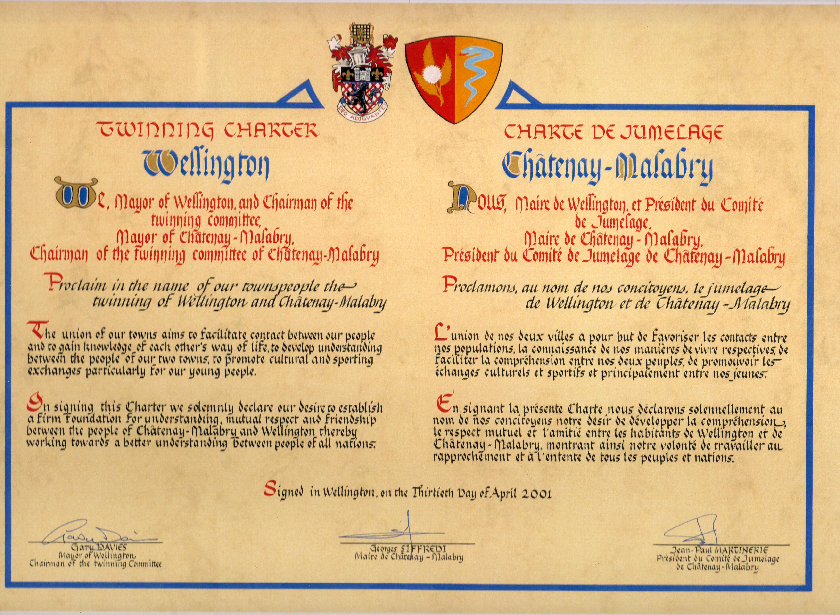 Welling Twinning charter